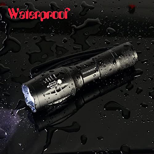 Rockbirds Led Flashlight, 2 Pack High Lumen Handheld Light With 5 Modes, Zoomable Flashlight For Home Outdoor Hiking Camping (Black) #TOP4