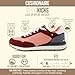 CUSHIONAIRE Kicks Fashion Sneakers for Women, Lightweight Non-Slip Lace Up Spring Shoes with Memory Foam Insole, Salmon/Burgundy 10