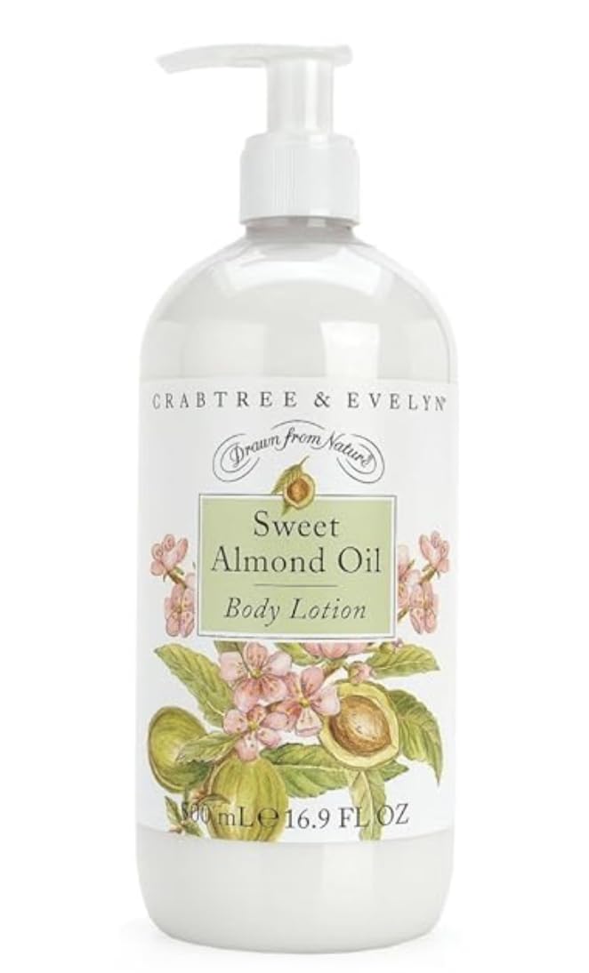 Crabtree & Evelyn Sweet Almond Oil Bath and Shower Gel & Body Lotion (16.9 fl oz each)