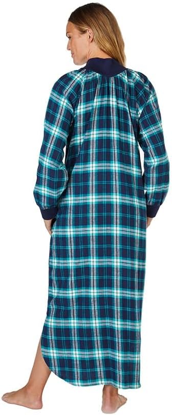 The Lakeside Collection Plaid Flannel Lounger - Comfortable Loungewear - Navy M