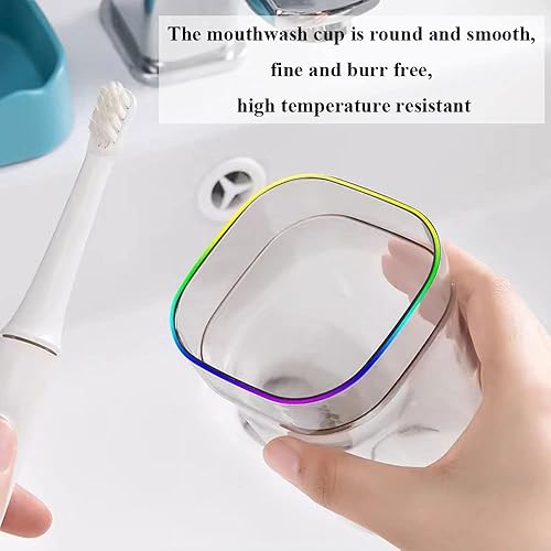 Miniatura 6 de El soporte para cepillos de dientes con tazacubierta contiene 3 ranuras, compatible con cepillos de dientes eléctricos y cepillos de dientes