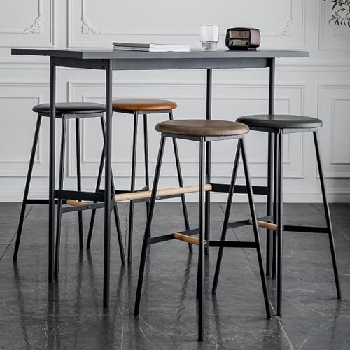 Tabourets de bar haut de gamme en fer de style industriel vert 65cm - 8
