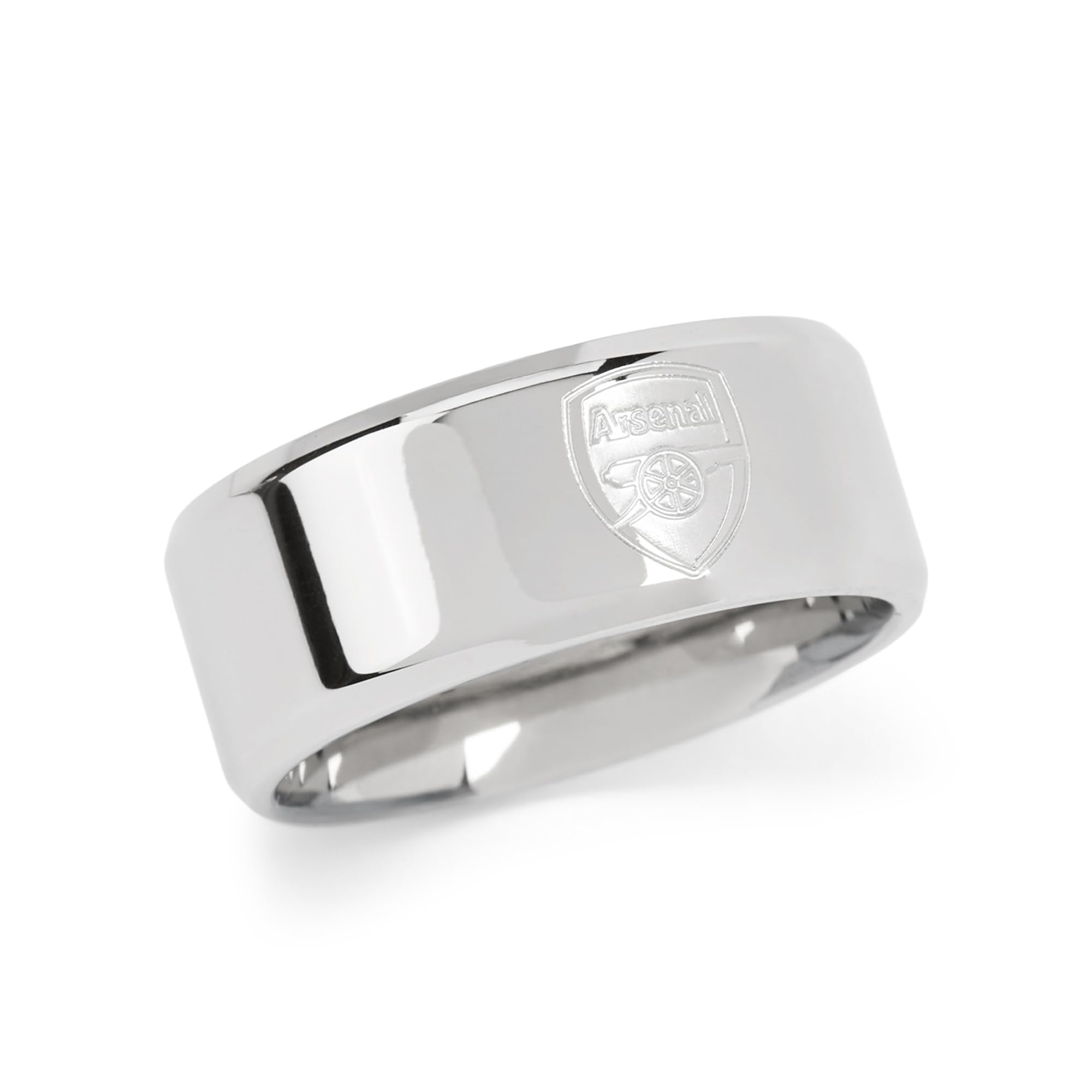 Official Licensed Stainless Steel Crest Band Ring - Mens/Unisex Football Fan Gift
