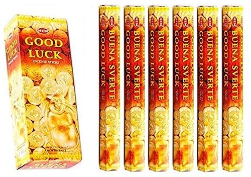 Good Luck - Box of Six 20 Gram Tubes - HEM Incense