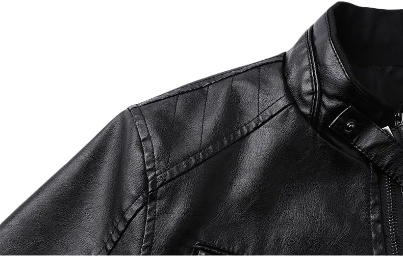 Men's Faux Leather Jacket for Fall/Winter,Men PU Jacket, outwear coat
