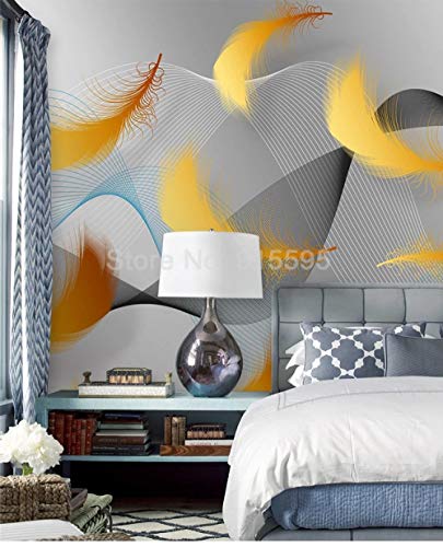 Papier peint lignes abstraites design haut de gamme salon WLLLO