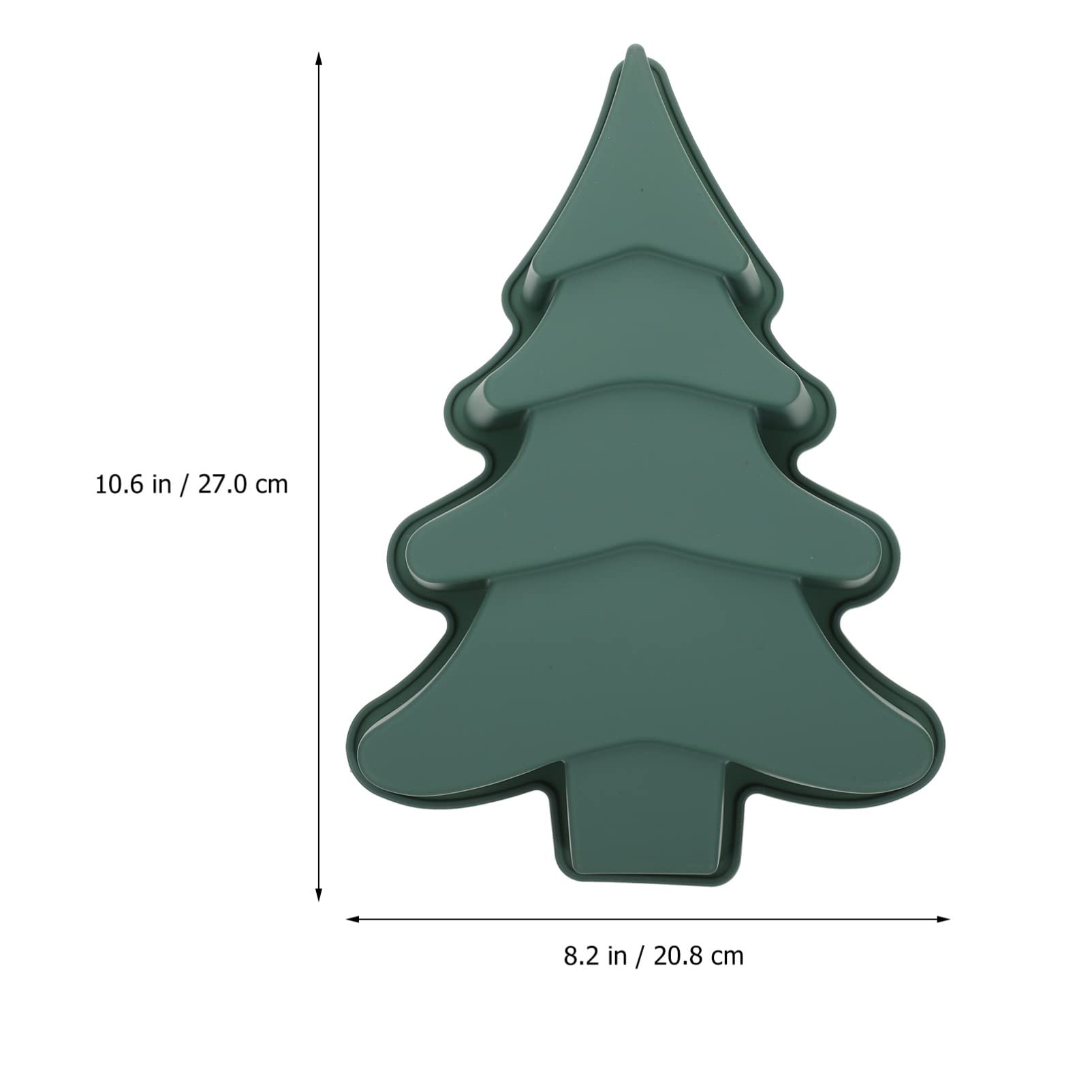 DOITOOL 5piezas Molde De Silicona Para Pastel Forma De Árbol De Navidad Resistente y Antiadherente Para Repostería y Celebraciones Apto Para Uso Doméstico y Profesional
