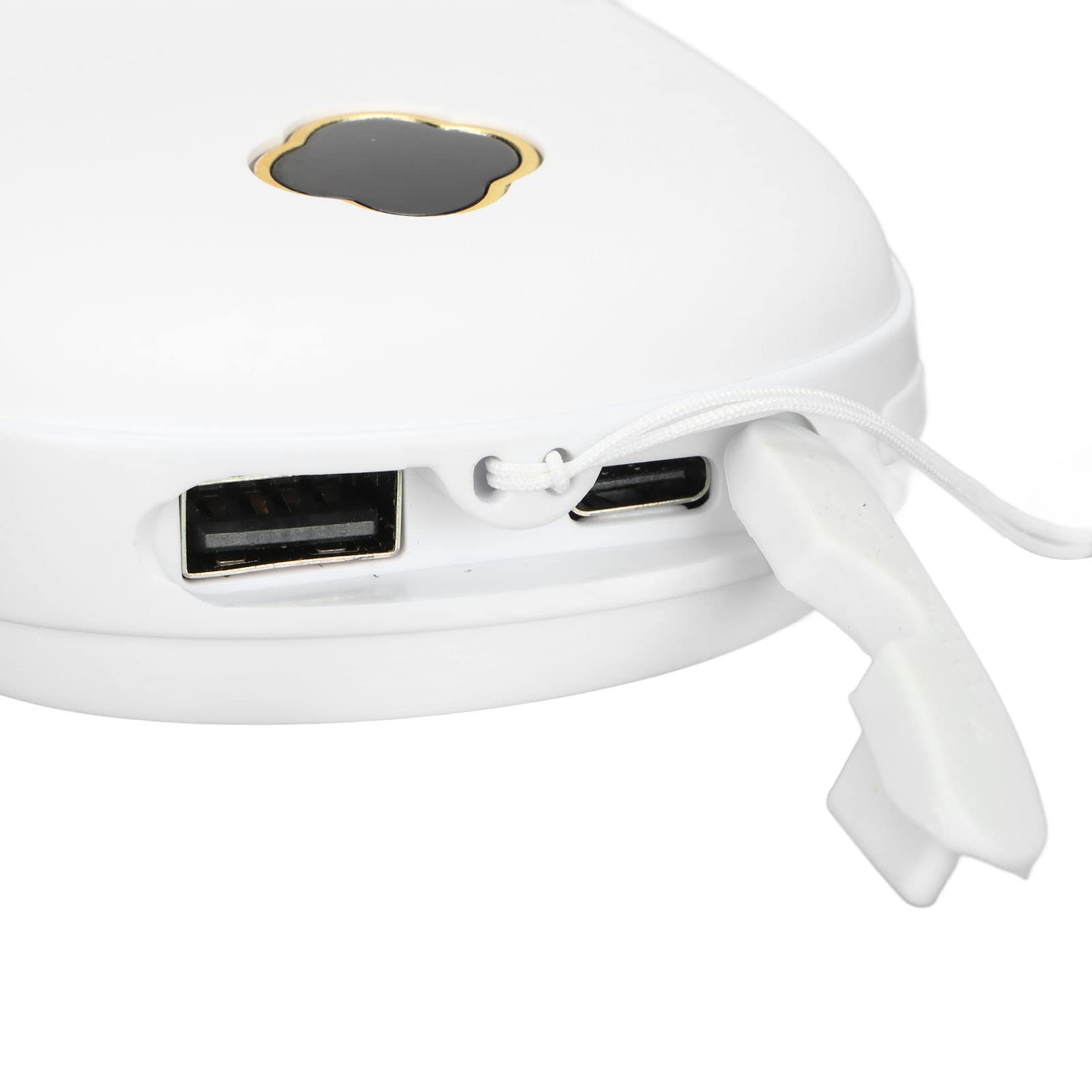 Cyrank Handwärmer Wiederaufladbar, Elektrischer Mini-USB-Handwärmer, Wiederverwendbar, Langlebige Heiz-Handwärmer, Outdoor/Indoor/Arbeit/Lernen/Camping/Jagd/Schmerzlinderung/warme Geschenke (Weiß)