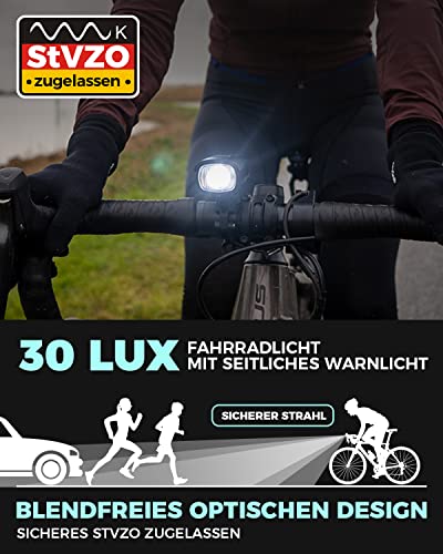 Fahrradbeleuchtung Victgoal Set mit StVZO-Zulassung und USB-Aufladung