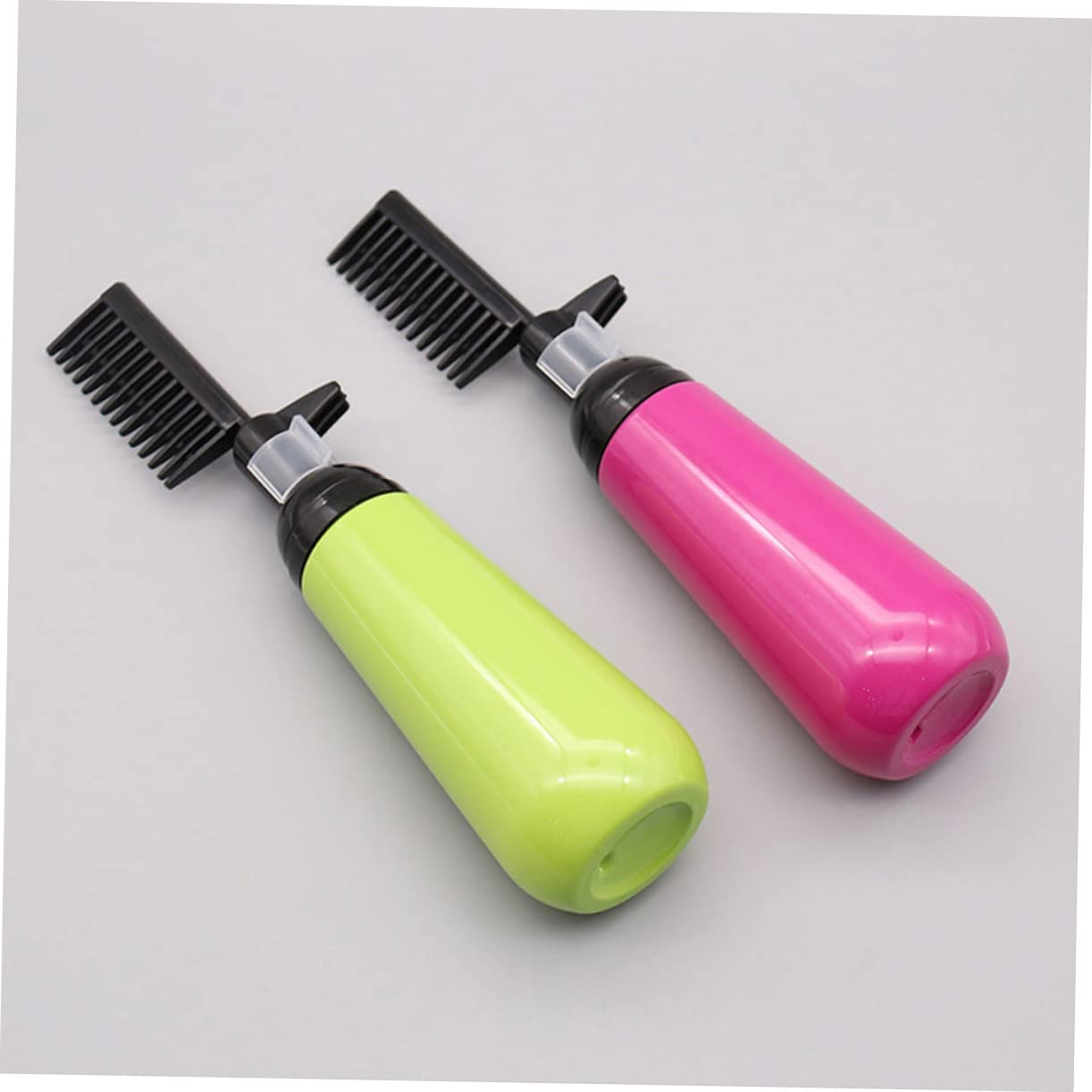 CALLARON 6Pcs Hair Dye Bottle Comb Applicator 130ML Plastic Squeeze Bottles for Hair Coloring Random Colors for Salons and Home Use