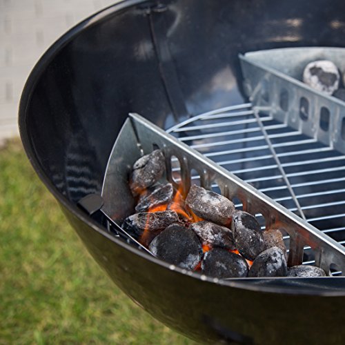 Bruzzzler Kohlekorb für Kugelgrill, Kohleschale für den Grill, Holzkohlekörbe Char- Baskets, Holzkohle Briketthalter für indirektes Grillen, Holzkohlehalter, Barbecue Holzkohlehalter, 2- er Set-7