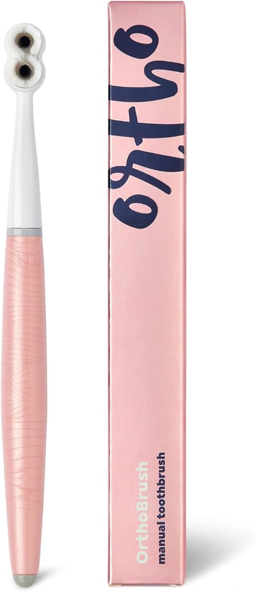 OrthoBrush Manual Toothbrush – Soft Bristles for Braces, Deep Clean Around Brackets & Wires, Conform to Teeth’s Curves & Protects Against Cavities & Stains