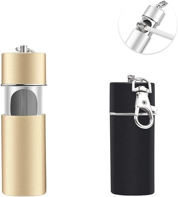 Outdoor Ashtray 2 Pcs Portable Ashtray Pouch Mini Portable Ashtray Metal Travel Ashtray Smell Proof Ashtray for Hiking, Fishing, Camping Outdoor Travel