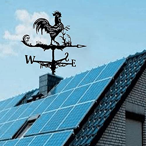 Girouette coq rétro cadeau idéal décoration maison et extérieur acier - 4