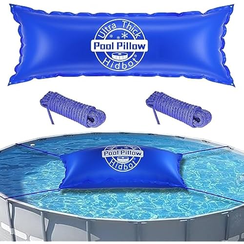 Pool Pillows for Above Ground Pools 4x15ft, 0.4mm Ultra Thick Pool Air Pillows for Closing Winter,Cold-Resistant Pool Winterizing Pillow for Above Ground Winter Pool Cover (2x16.5ft Rope Included)