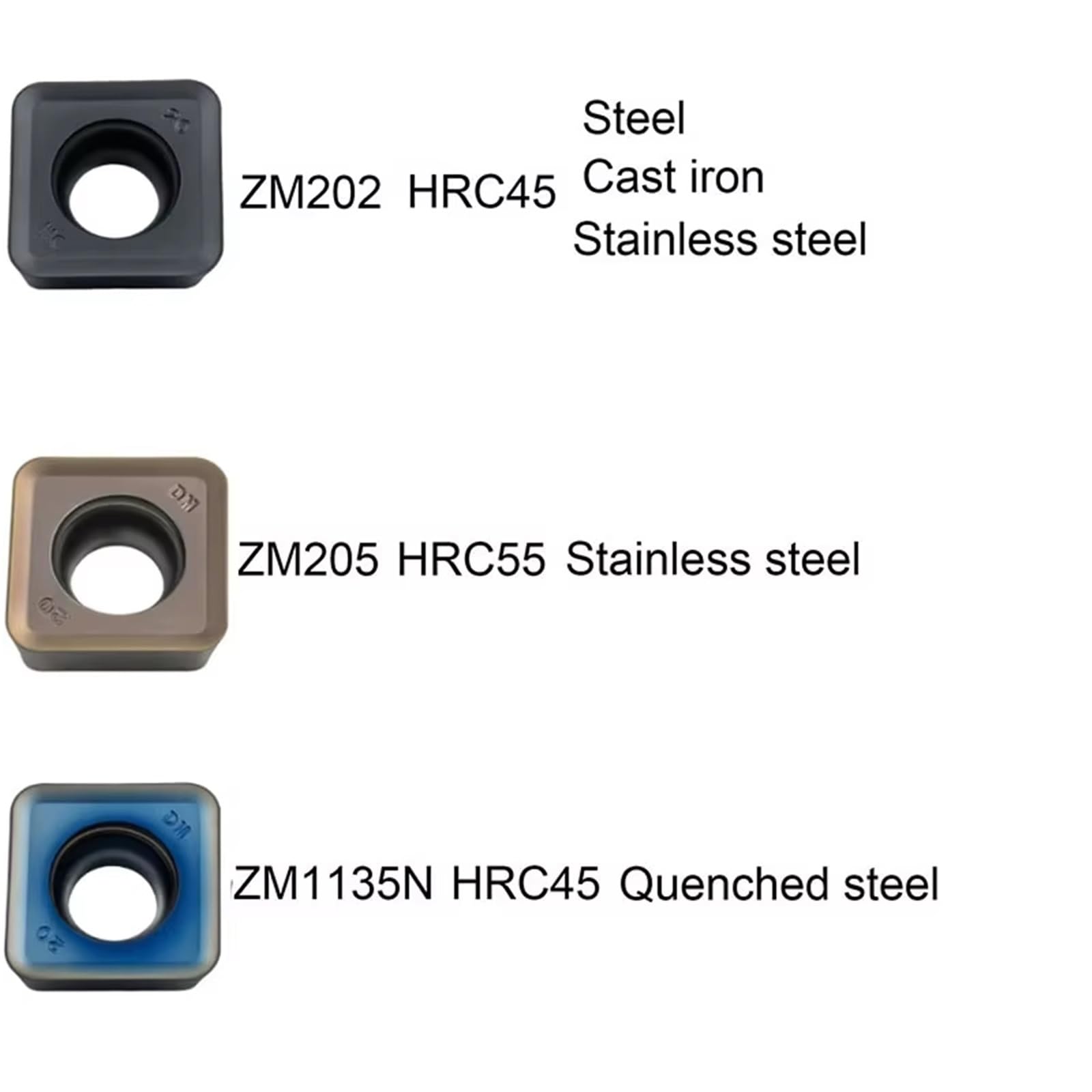Insert De Fraisage CNC À Trois Faces, Tournage En Carbure Indexable, 10 Pièces(MPHT120420 ZM205)