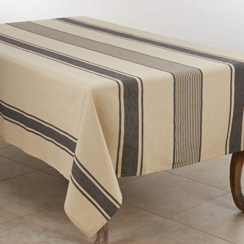 Banded Cotton Tablecloth