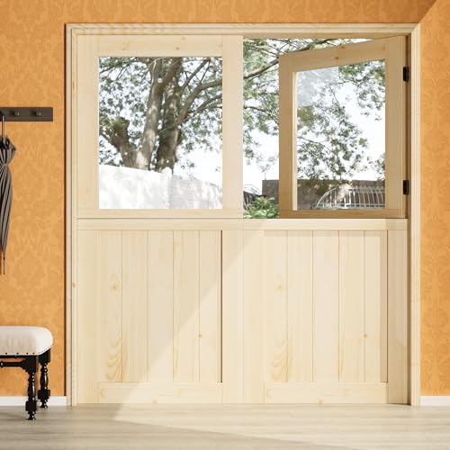 AINLARRY 72x80 Exterior Dutch Door Slab (1 Lite)