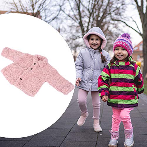 KESYOO Casaco Feminino de Inverno Manga Comprida Lapela de Botão para Cima Casaco de Lã de Cordeiro