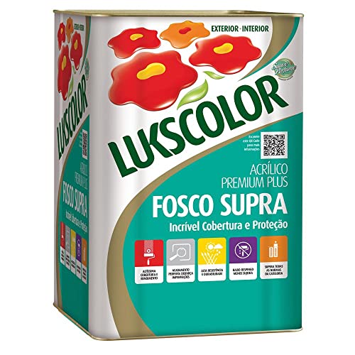 Tinta Acrílica Supra Lukscolor Premium Plus Branco Fosco 18l