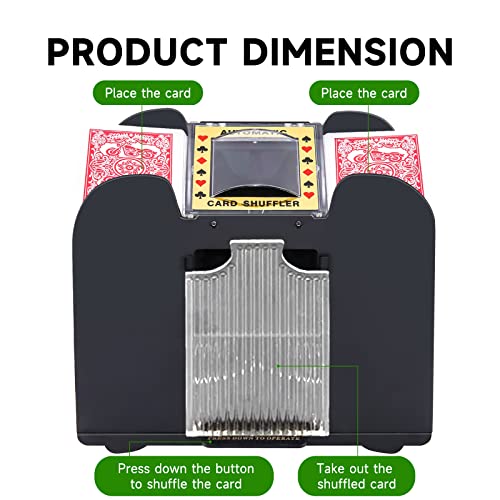 Image of Unniweei Automatic Card Shuffler, Battery-Operated Electric Shuffler, Casino Card Game for Poker, Home Card Game, UNO, Phase10, Texas Hold'em, Blackjack, Home Party Club Game