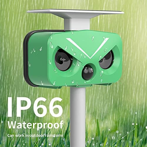 Ultrasonic Cat Repeller, Garden Waterproof Cat Repellent, Solar Powered Animal Scarer, with PIR Motion Sensor, Cat Deterrent for Garden to Away Foxes, Dogs, Wild Animals