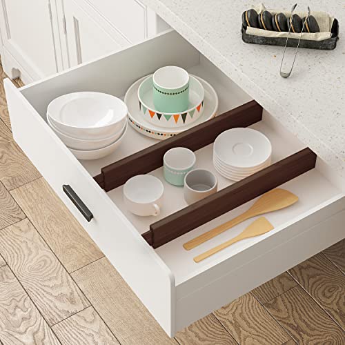 Expandable Bamboo Drawer Dividers - 4-Pack Kitchen & Home Organizers - Image 3
