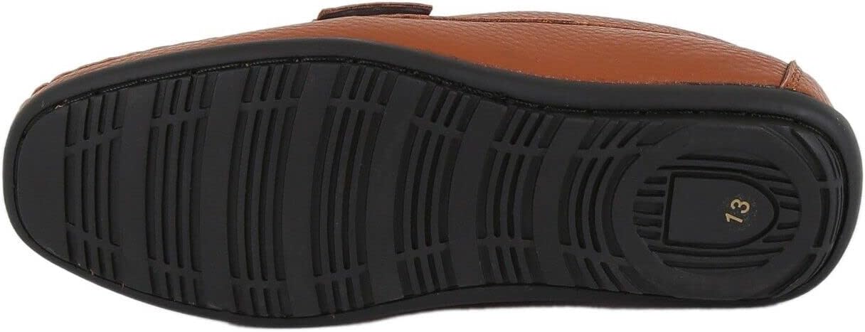 Boys Faux Leather Slip On Tread Loafer Wedding Classic Smart Casual Moccasin Flat Shoes