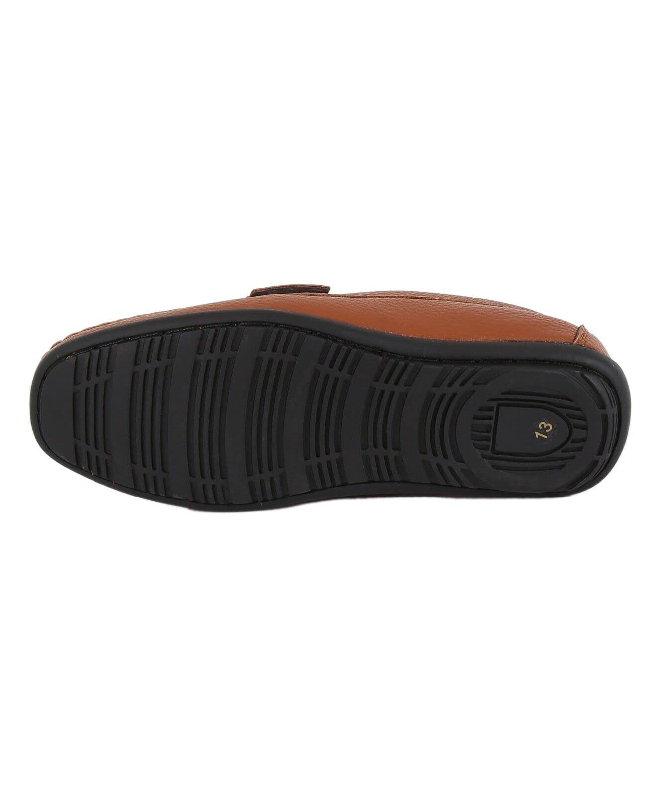 Mocassino da Ragazzo in Ecopelle con battistrada, Mocassino da Sposa, Classico, Elegante, Casual, Mocassino, Scarpe Marrone Chiaro Piatte Taglia UE 27