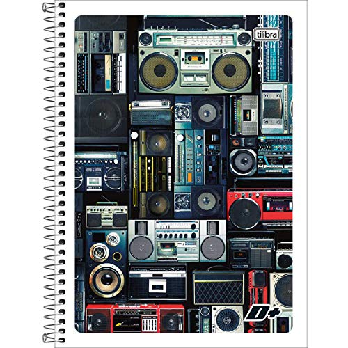 Caderno de 1 Matéria, Tilibra 11.477-4, Multicor, Pacote com 5 Unidades-modelos sortidos