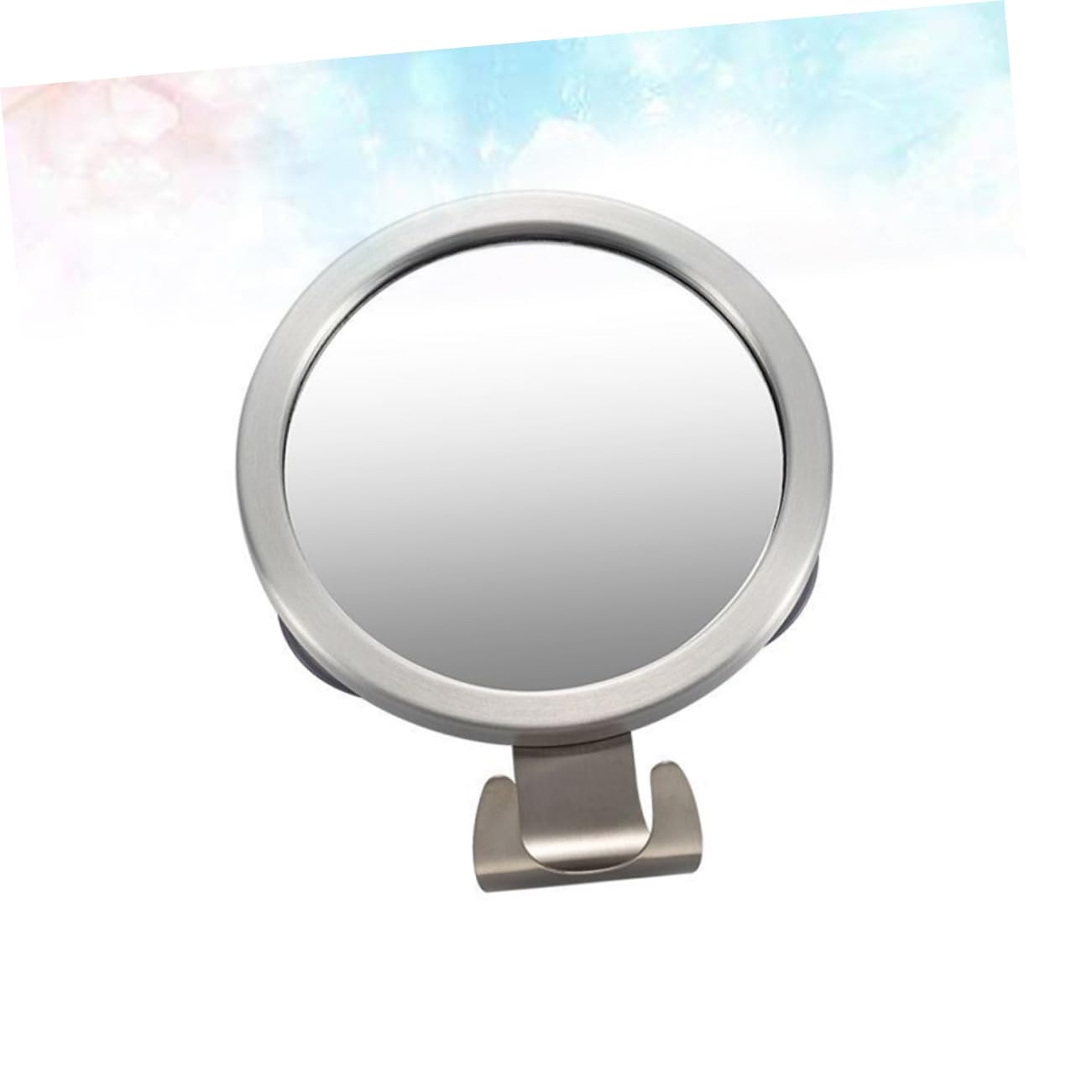 HAPINARY 1pc -Fog Shower Mirror with Hook Vanity Mirror for Easy Installation and Removal Fogless Design for Shaving and Makeup The Washroom Random Style