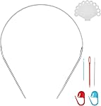 24inch (60cm) Stainless Steel Circular Knitting Needle Size US 1 (2.25mm) Metal Knitting Needles Set for Making Sweater Shawl Scarf