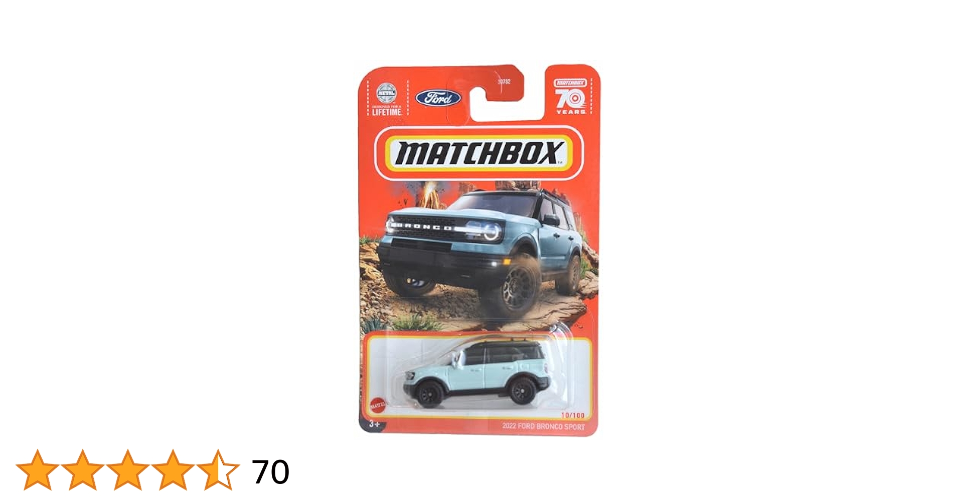 44台　2022 FORD BRONCO SPORT　マッチボックス　ブロンコ Amazon.com: Matchbox 2022 Ford Bronco Sport (Green), 1:64