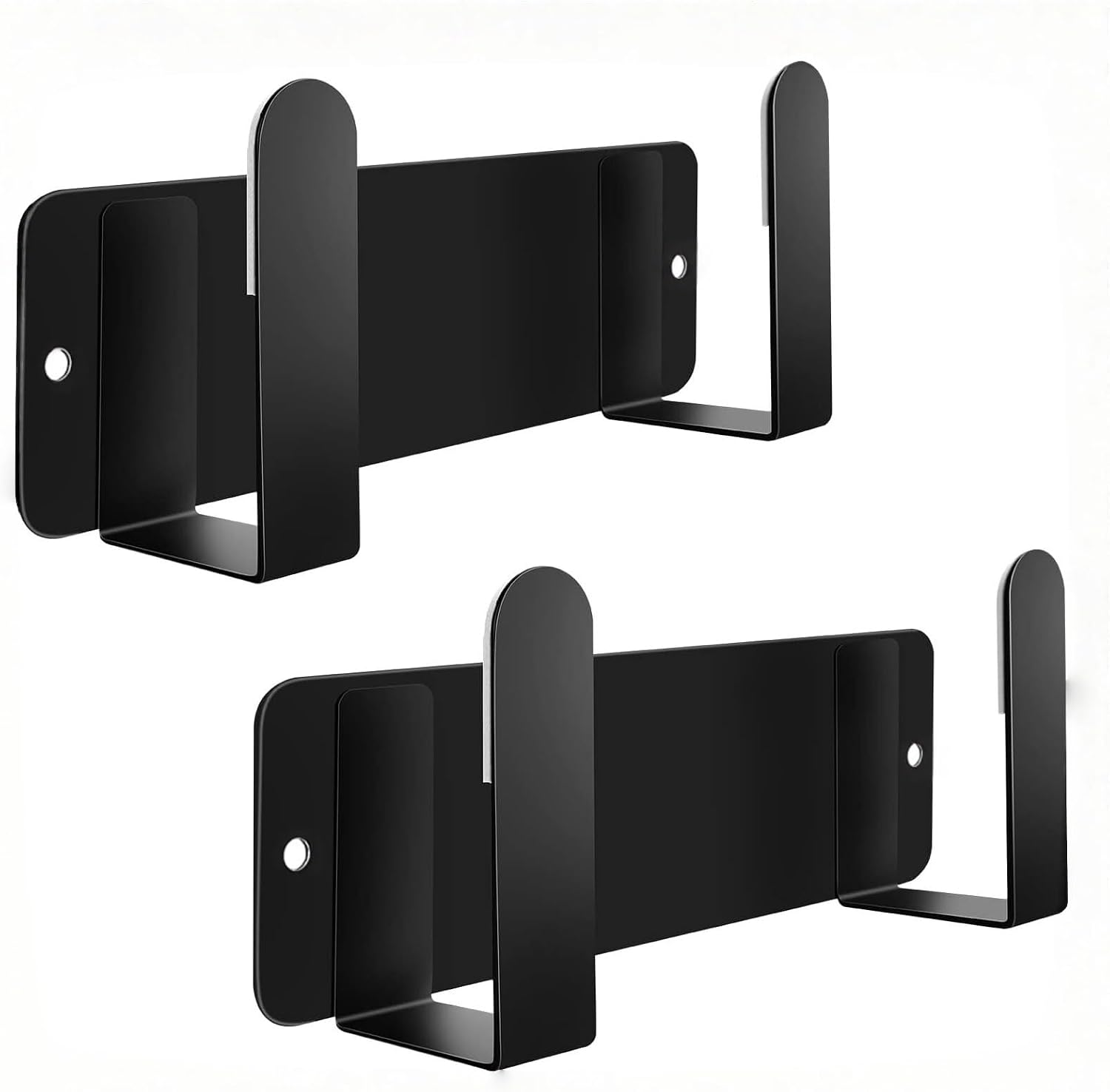 Pot Lid Rack, Wall Mounted 304 Stainless Steel Multi-Functional Storage Holder, Fits Cutting Boards, Pot Lids, Bathroom Scales, Self-Adhesive & Screw Mounting(Black, Set of 2)