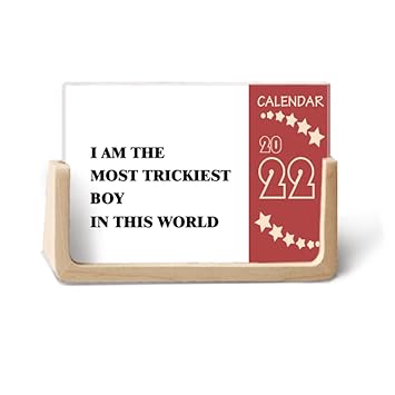 DIYthinker?I Am The Trickiest Boy Art Deco Fashion 2022 Desk Calendar Planner 12 Month