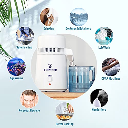 image for CO-Z Distilled Water Maker, 1 Gallon Water Distiller, 4L Home Countert