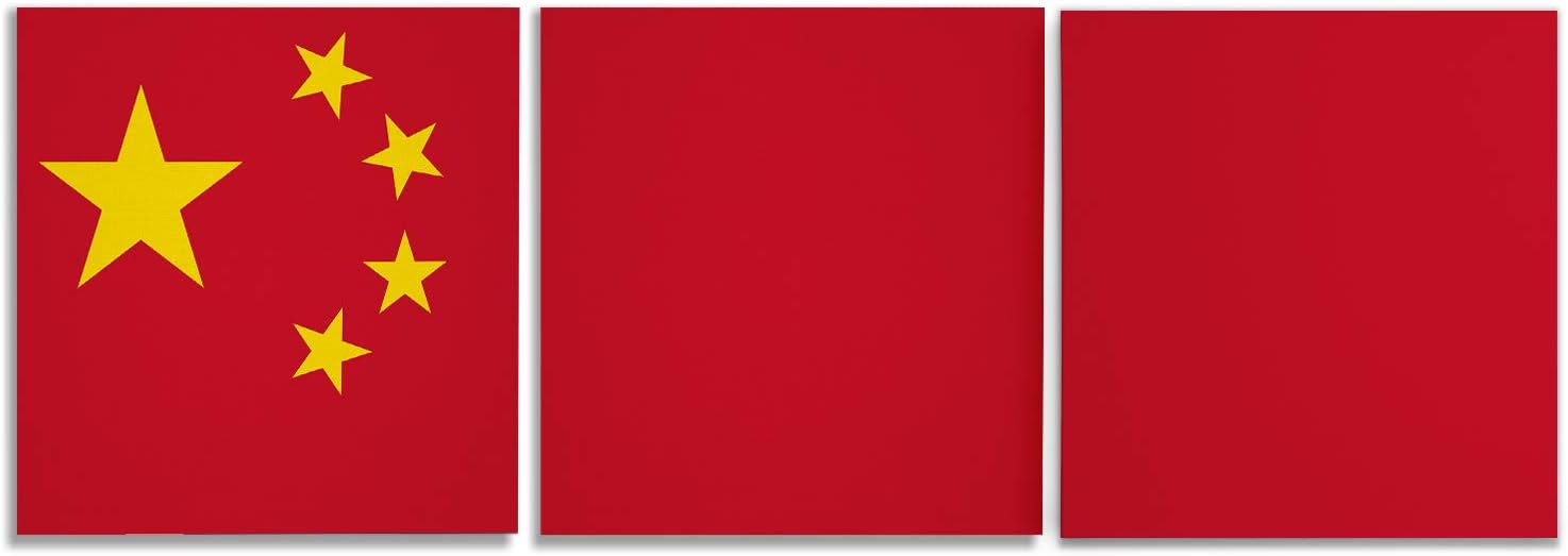 Renditions Gallery Flag of United States 3 Panel Gallery Wrapped Canvas Wall Art, 12x12,