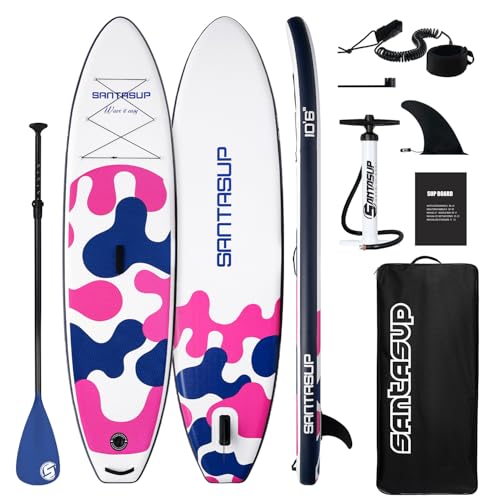 Tabla De Remo Inflable Con Accesorios De Primera Calidad, Amplia Postura Para Remo, Tabla De Remo Inflable Para Adultos Y Jóvenes, 10 Pies 6 Pulgadas, Color Azul Baya