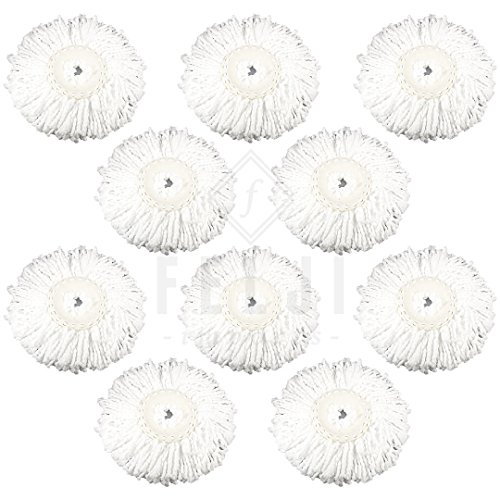 10 Replacement Microfiber Mop Head Refill For Hurricane Magic Mop 360 Spin Felji
