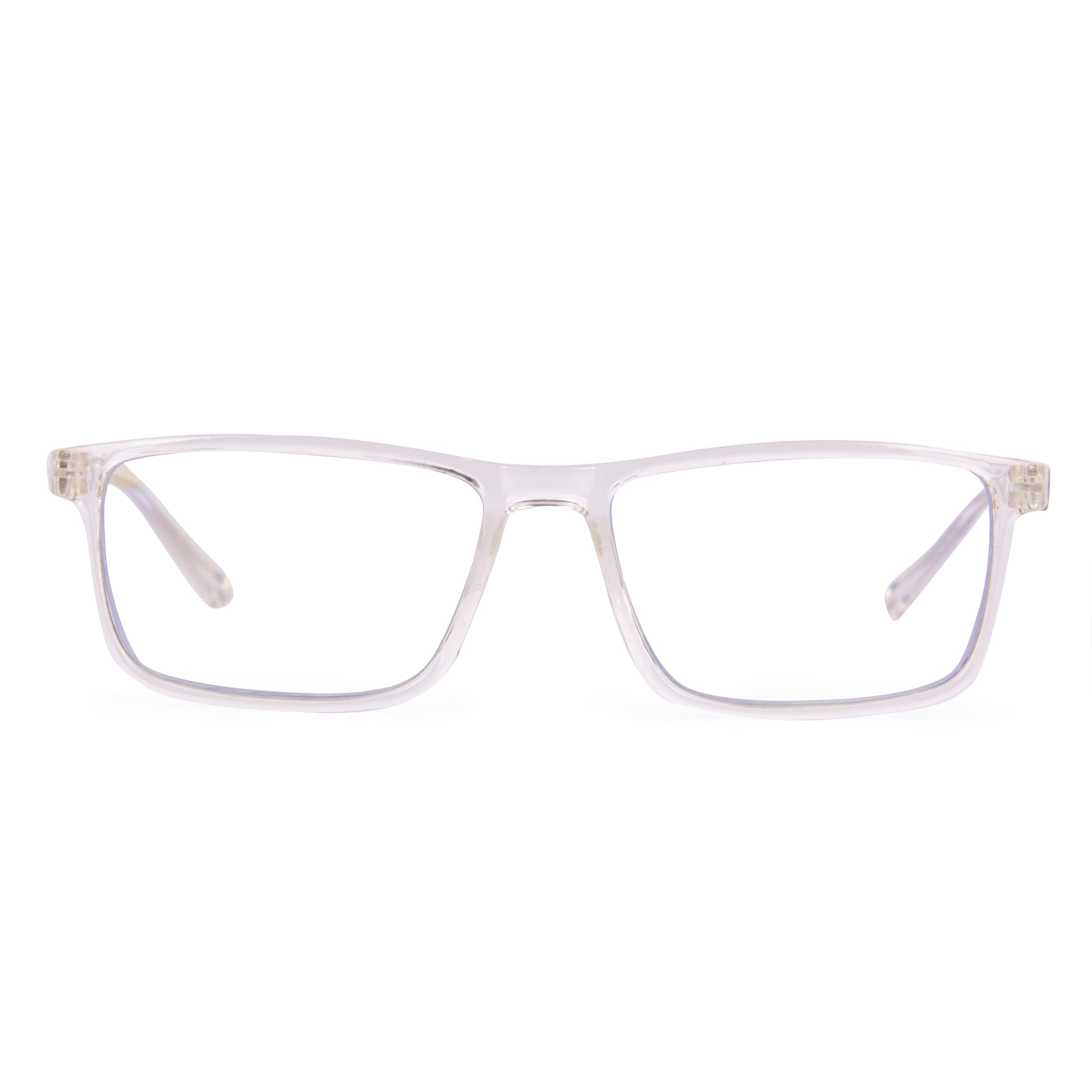 Meganfox | Zero Power Bluecut & Antiglare Computer Glasses For Men and Women | Full Rim Rectangle| CR Lens | TR90 Frame | | Medium (Glossy Transparent) (B0BDXJW5PW) Amazon Price History, Amazon Price Tracker