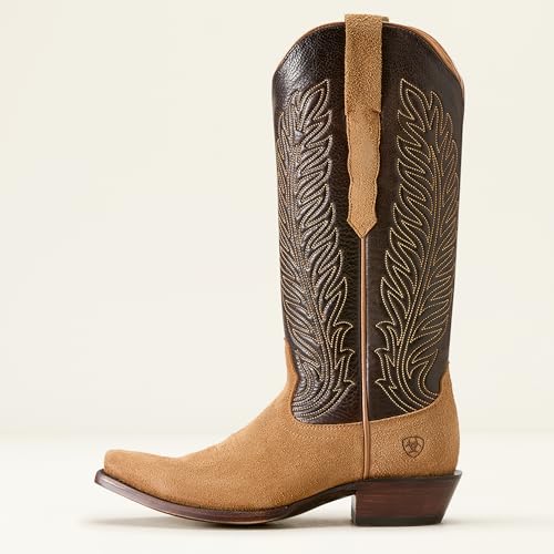 ARIAT ARIAT Women's Yellowstone Arena Dirt Western Boot, Tan Roughout/Toffee Crunch, 10