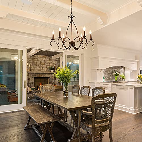 Laluz FOR BEDROOM Rustic Farmhouse Chandelier thumb #3