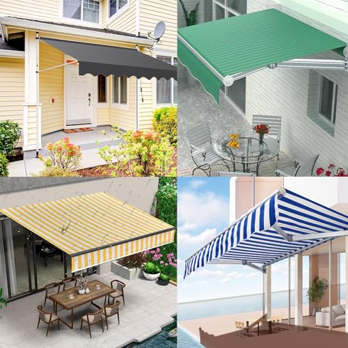 Tela para toldo de patio de 7 metros para crear sombra fresca en terrazas balcones y ventanas 6