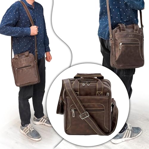 Bolso bandolera grande Storite de 6 bolsillos con cremallera para máxima organización 2