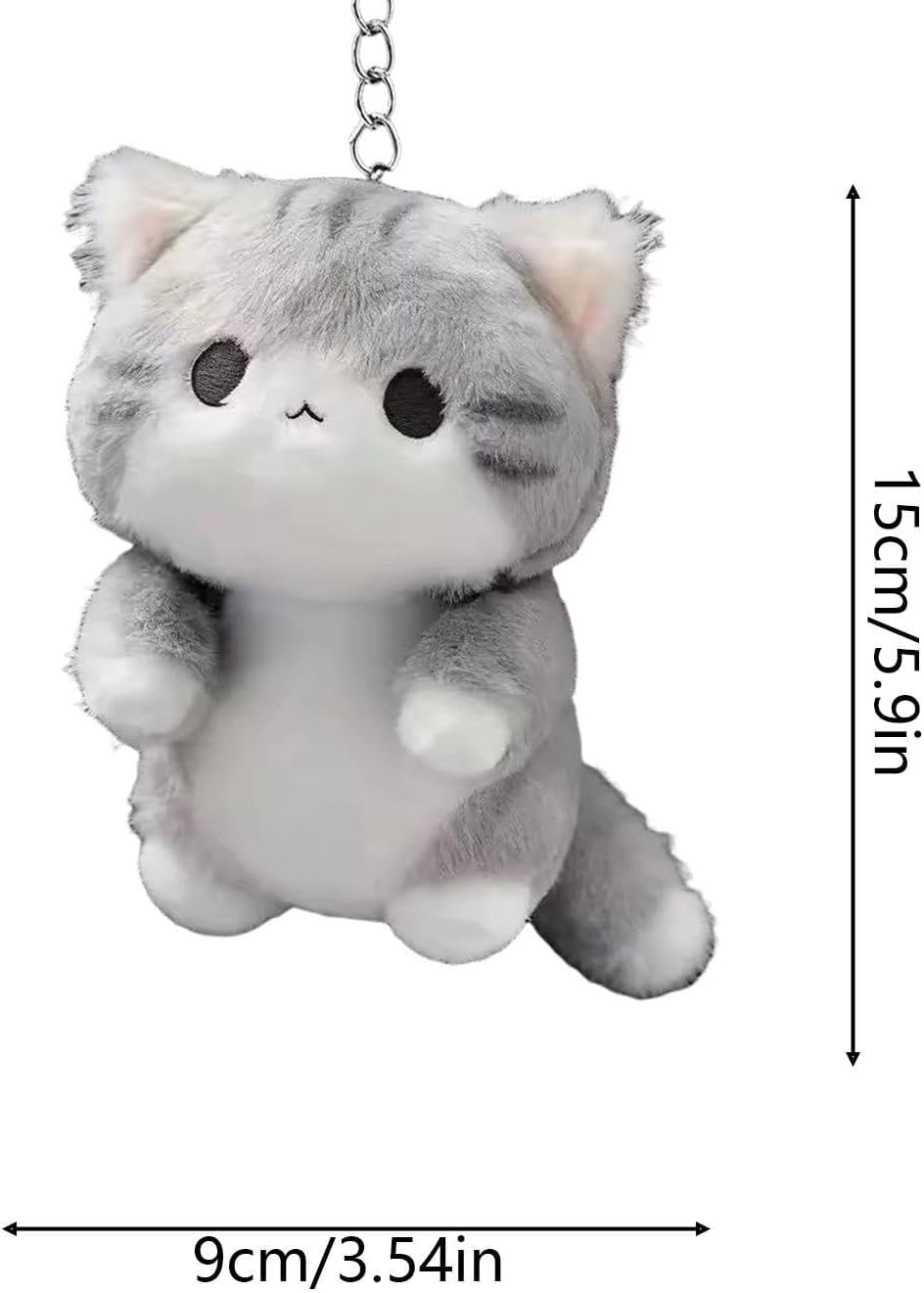 Cat Keychain Plush Pendant Cute Stuffed Bag Charm Portable Toy for Daily image 5