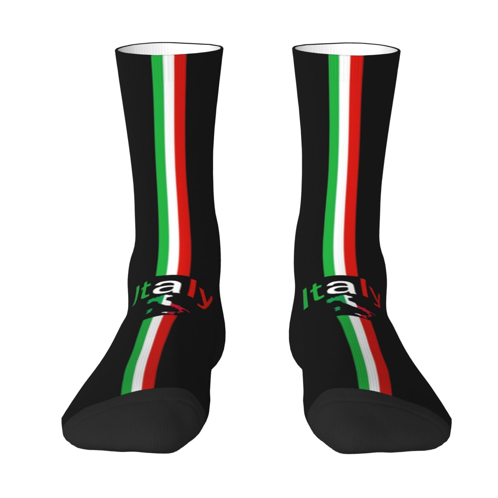 Hlbsdm Unisex Italy Flag 01 Italy Calf Socks Italy Flag Novelty Socks Italy Casual Crew Socks Italian Compression Socks For Women Men