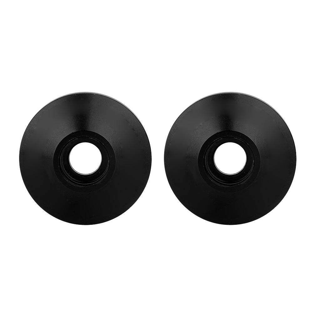 KIMISS 1 paio tappi coprimanubrio per moto, tappo universale per manubrio per moto in lega di alluminio CNC(Nero)