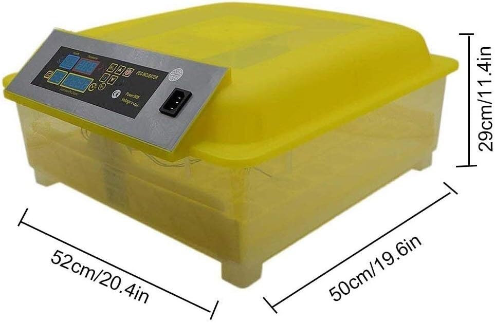 Incubatori Incubatrice Digitale Completamente Automatica for 48 Uova di Gallina, Oca e Anatre, con Controllo Intelligente della Temperatura.(Dual Power Supply)