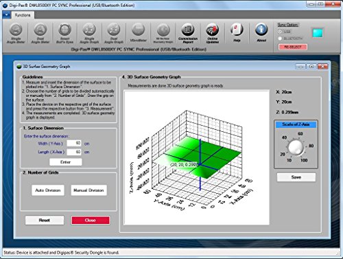 Image of Digi-Pas 2-AXIS ULTRA-Precision Digital Level 1-acrsec (0.005mm /M), Inclinometer, DWL8500XY + PRO Software (NIST-Traceable)