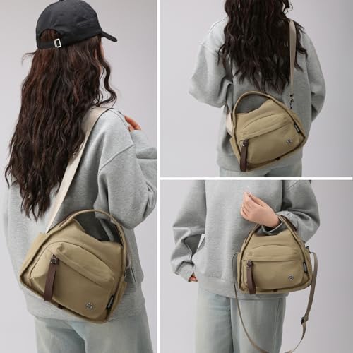 Nylon Crossbdoy Bag for Women - Small Shoulder Handbag Travel Hobo Bag Top Handle Tote Casual Satchel Purse2